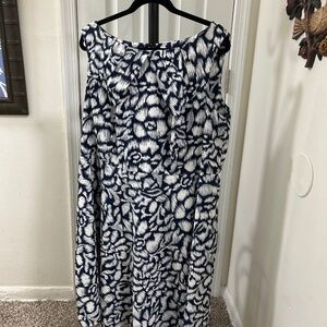 Blue Abstract Pattern Dress